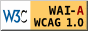 Level A conformance icon,  W3C-WAI Web Content Accessibility Guidelines 1.0